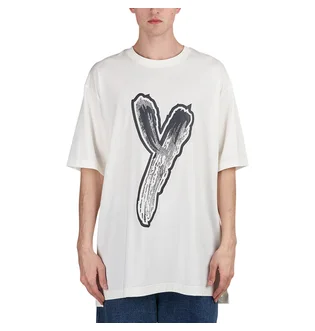 adidas Y-3 Graphic Logo Short Sleeve Tee (Weiß)