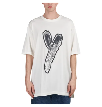 adidas Y-3 Graphic Logo Short Sleeve Tee (Weiß)