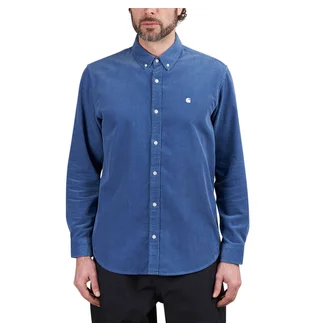 Carhartt WIP L/S Madison Fine Cord Shirt (Hellblau)