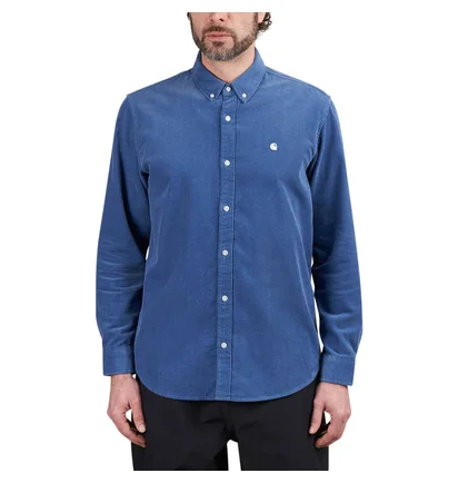 Carhartt WIP L/S Madison Fine Cord Shirt (Hellblau)
