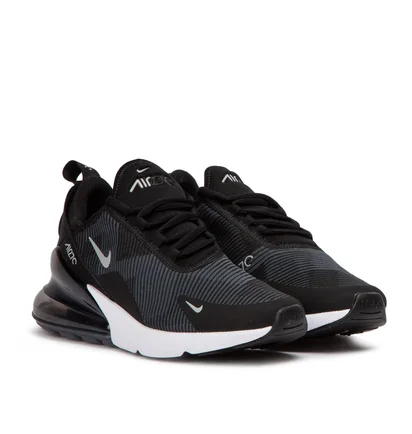 Nike Air Max 270 Knit Jacquard GS (Schwarz / Grau)