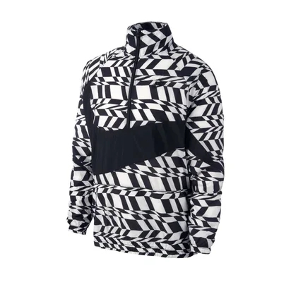 Nike AOP Swoosh Woven Halfzip Jacket (weiß / schwarz)