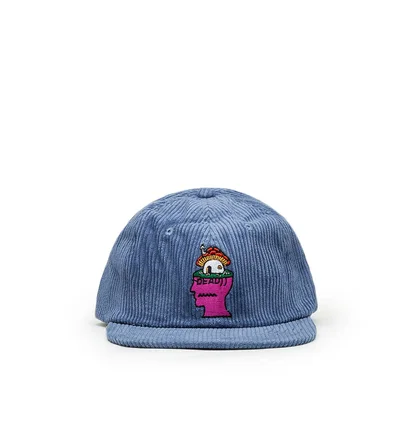 Brain Dead Mushroom Head Cord Six Panel Hat (Blau)