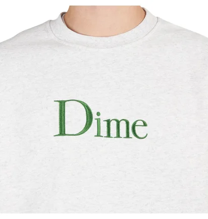 Dime Classic Embroidered Crewneck (Grau)