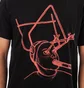Han Kjobenhavn Casual Black Artwork T-Shirt (Schwarz / Rot)