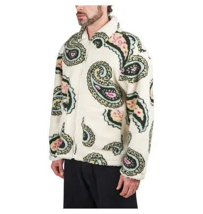 Obey Paisley Sherpa Jacket (Beige / Multi)