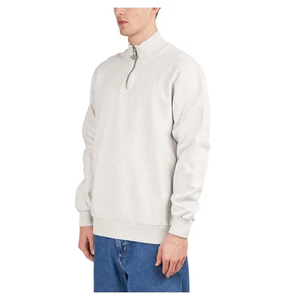 Han Kjobenhavn Half Zip Sweat (Hell Grau)