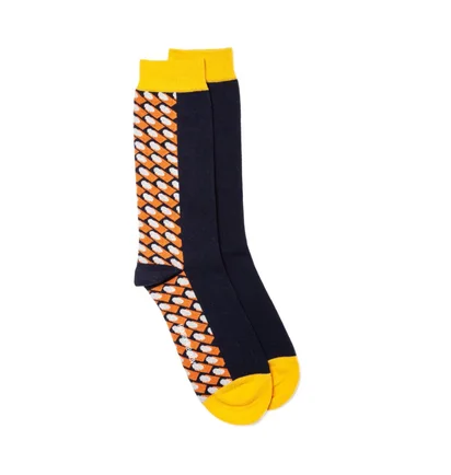 Henrik Vibskov Bounceback Socks (Schwarz / Orange)