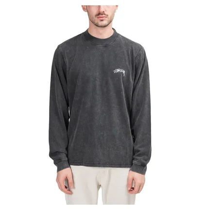 Stüssy Big Stock Mock Longsleeve (Schwarz)