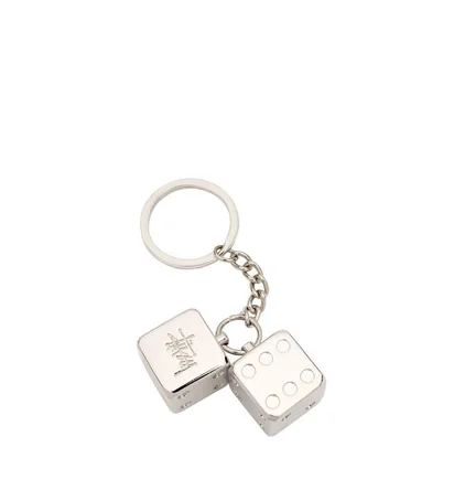 Stüssy Metal Dice Keychain (Silber)