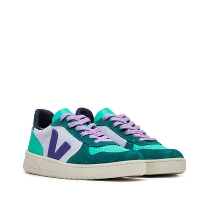 Veja WMNS V-10 Leather (Blau / Weiss)