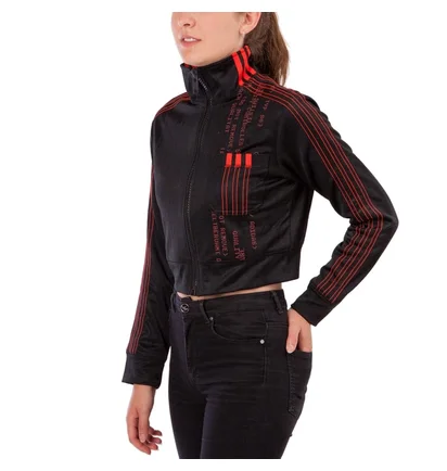 adidas by Alexander Wang AW Crop Track Top W (Schwarz / Rot)