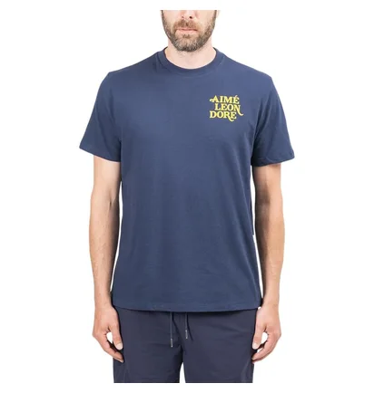 Aimé Leon Dore 70s Graphic Flocked T-Shirt (Navy)