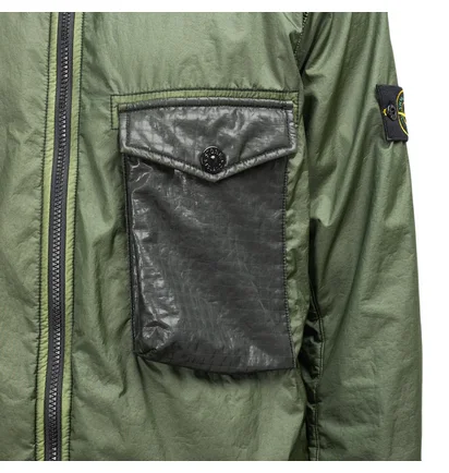 Stone Island Lamy Flock Overshirt (Olive)
