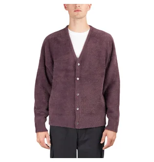 Stüssy Shaggy Cardigan (Aubergine)