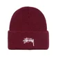 Stüssy Stock FA18 Cuff Beanie (Burgundy)