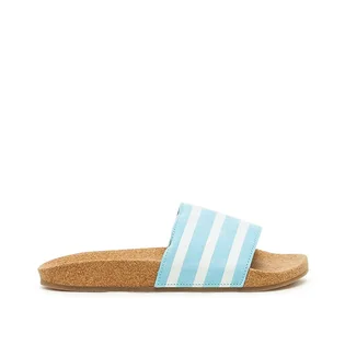 adidas Adilette W Cork (Hellblau / Weiß)