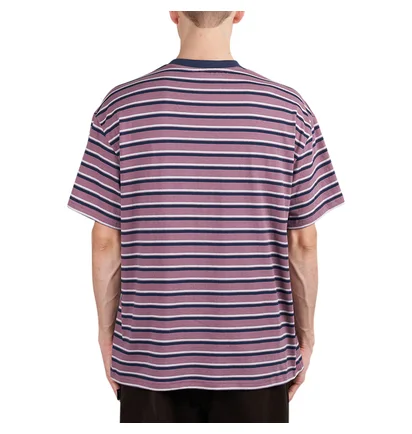 Brain Dead 94 Striped T-Shirt (Rose / Multi)