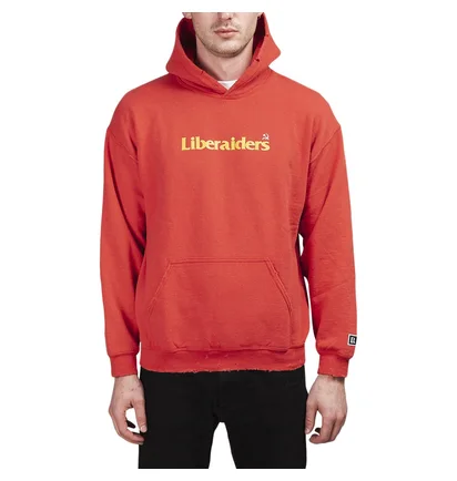 Liberaiders Hammer And Sickle Logo Hoodie (Rot)