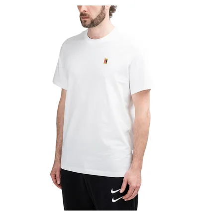 NikeCourt Tennis-T-Shirt (Weiß)