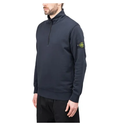 Stone Island Half Zip Sweatshirt (Navy)