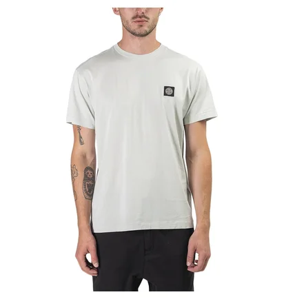 Stone Island Small Logo Patch T-Shirt (Hellgrau)
