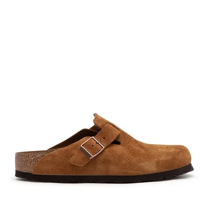 Birkenstock Boston Soft Footbed Suede Leather (Braun)