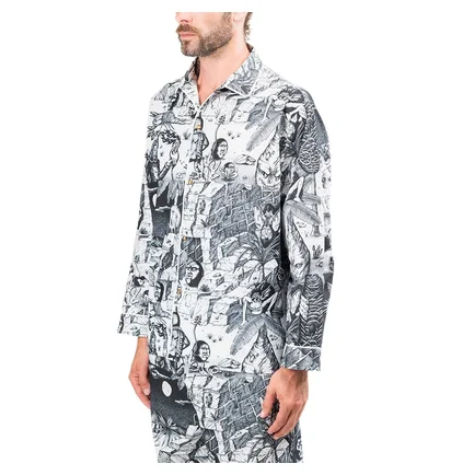 Brain Dead Wild Things Pajama Top (Schwarz / Weiß)