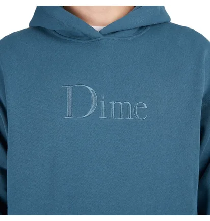 Dime Classic Embroidered Hoodie (Blau)