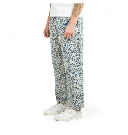 Pleasures Eclipse Cheetah Beach Pants (Cream / Blau)