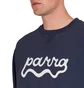 by Parra Water Wave Logo Crew Neck Sweatshirt (Navy)