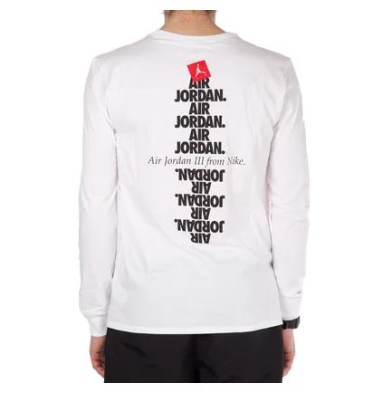 Nike Air Jordan AJ 3 CNXN 3 Longsleeve Shirt (Weiß / Schwarz)