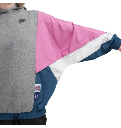 Nike WMNS Icon Clash Hoodie (Grau / Rosa)