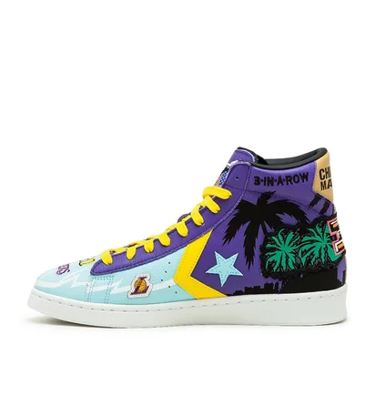 Converse x Chinatown Market 'Lakers Championship Jacket' Pro Leather Hi (Lila)