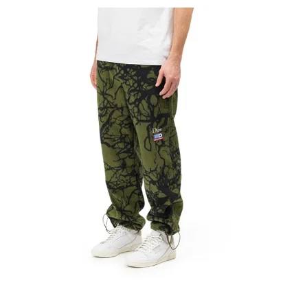 Dime Tree Print Fleece Pants (Olive / Schwarz)