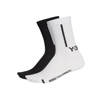 adidas Y-3 Crew Socks (Schwarz / Weiß)