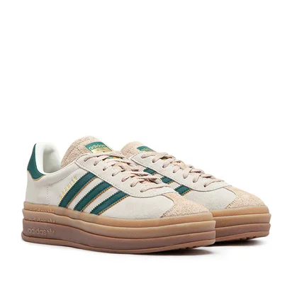 adidas WMNS Gazelle Bold (Beige / Grün / Gum)