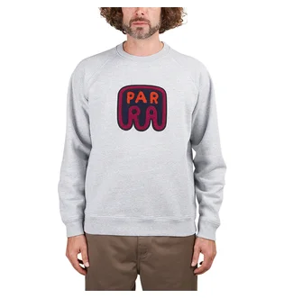 by Parra Fast Food Logo Crew Neck Sweatshirt (Grau)