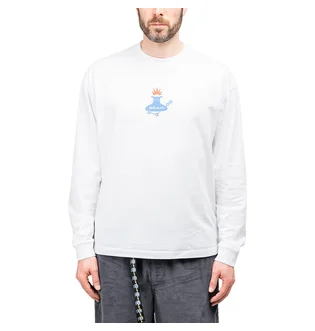 Brain Dead Man-Machine Longsleeve (Weiß)