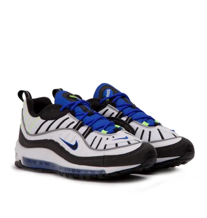 Nike Air Max 98 'Sprite' (Weiß / Schwarz / Blau / Volt)