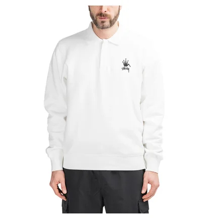 Stüssy Polo Fleece Sweatshirt (Weiß)