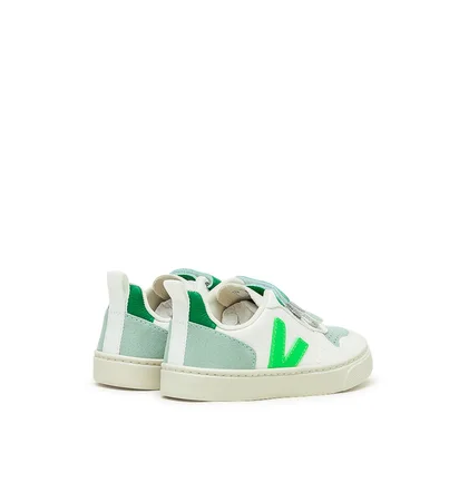 Veja Kids V-10 Velcro Chromefree (Weiß / Grün)