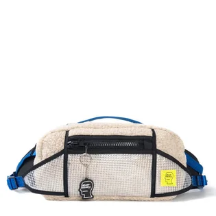 Brain Dead Sherpa Rush Hour Fanny Pack Bag (Cream / Blau)