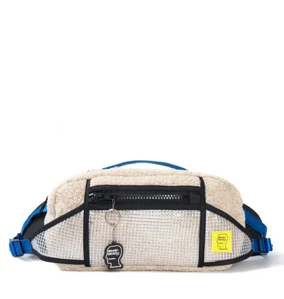 Brain Dead Sherpa Rush Hour Fanny Pack Bag (Cream / Blau)