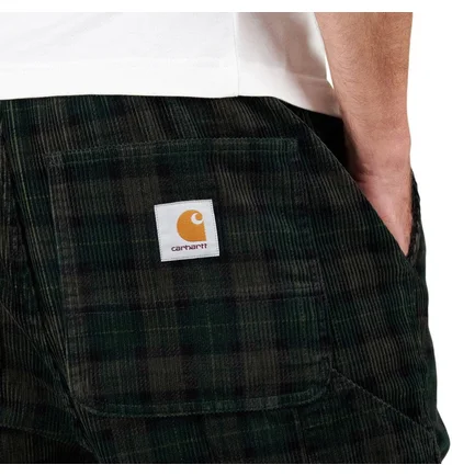 Carhartt WIP Flint Pant Cotton Breck Check Print (Grün)