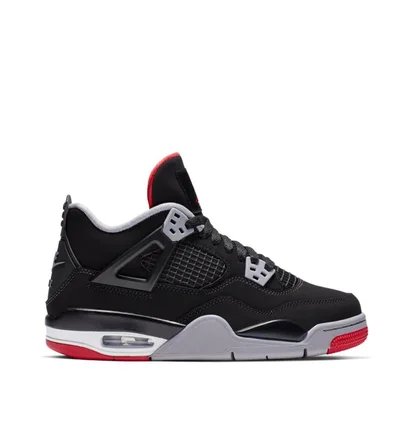 Air Jordan 4 Retro (GS) 'Black Cement' (Schwarz / Rot)