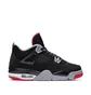 Air Jordan 4 Retro (GS) 'Black Cement' (Schwarz / Rot)