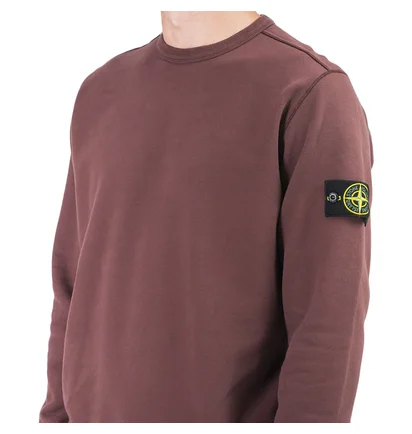 Stone Island Fleece Sweat Shirt (Burgundy)