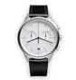 Uniform Wares Women's C39 Chronograph Watch (Polierter Stahl / Schwarzes Nappa)