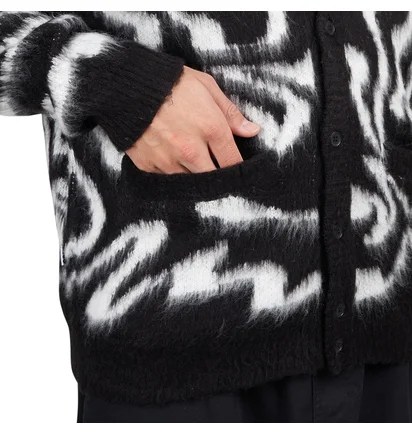 Obey Pally Cardigan (Schwarz / Weiß)